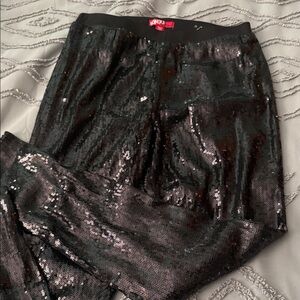 Black Sequin Pants/Leggings